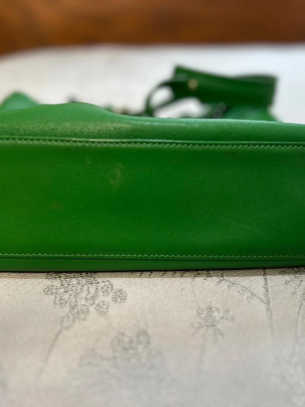 Kate Spade New York Green Leather Shoulder Bag Adjustable Strap